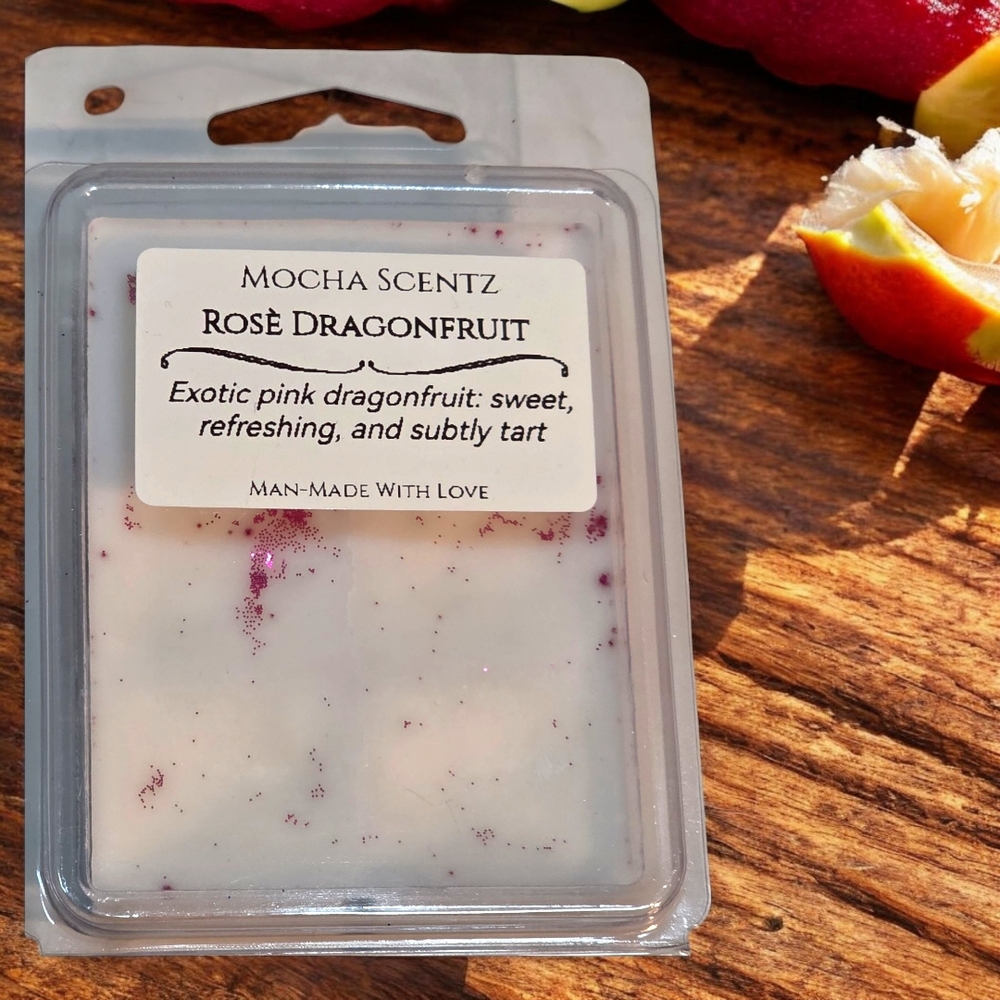 Handmade Rosé Dragonfruit Wax Coconut/Soy Melts - Pink
